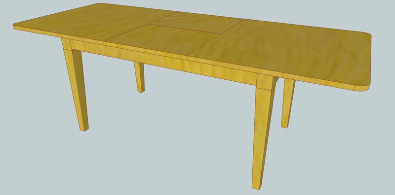 バタフライ延長テーブル